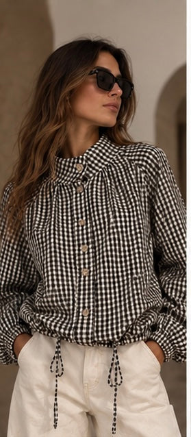 Chaqueta Vichy Romántica